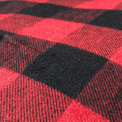 100% Wool  Fabric Red and Black plaids [17724]