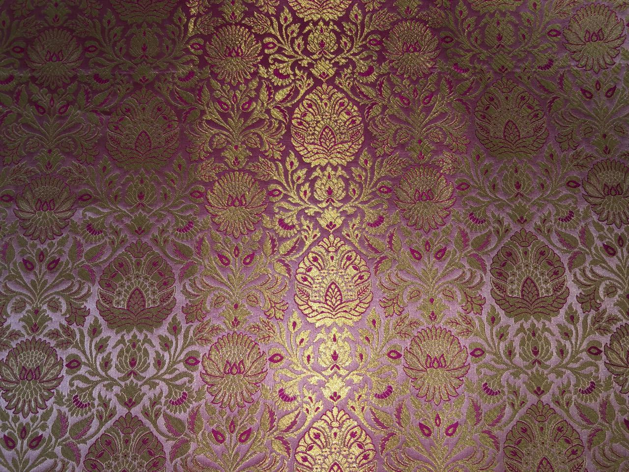 Silk Brocade fabric  jacquard available in 7 colors mulberry, burgundy, candy pink, teal, mustard, green x red  and turquoise BRO1026