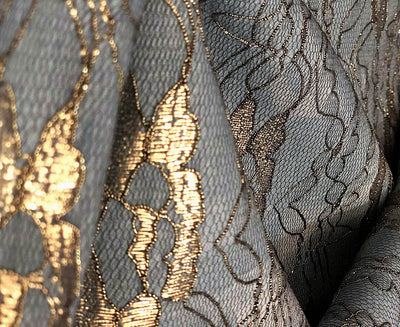 DENIM light blue with gold lace [18617]