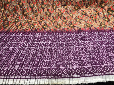 Pleated  Fabric 54'' Wide beautiful Indian design available in three colors [17651/52/53]