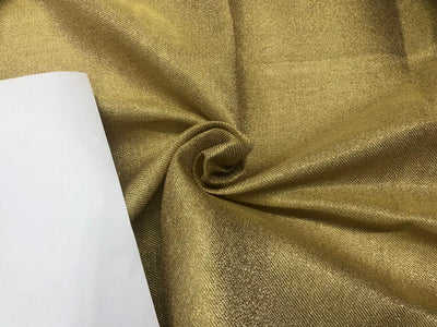Silk Brocade fabric tissue gold horizontal self stripes sheer BRO1078[1]