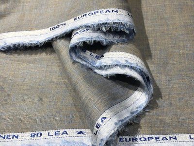 100% linen  80 LEA 58" wide available in 5 colors ivory/blue/taupe/silver grey AND sand