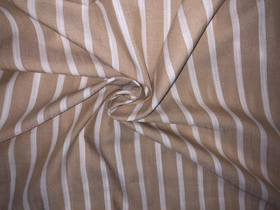 100% Cotton Poplin 58" wide  stripes available in 2 colors beige and chocolate brown[17811/812]
