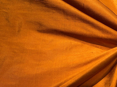 Silk Dupioni fabric burnt orange  color 54" wide DUP420