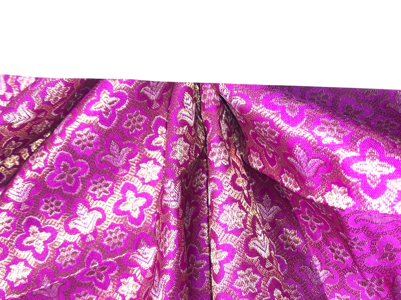 Brocade Fabric Jacquard x metallic gold Gold Color 44" WIDE BRO977 available in 2 colors bright pink and red