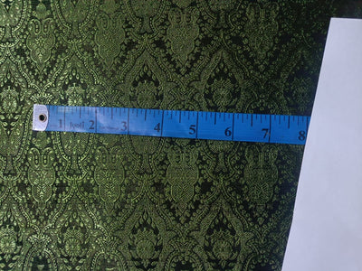 Silk Brocade fabric Green & Black Victorian 44" wide BRO120[4]