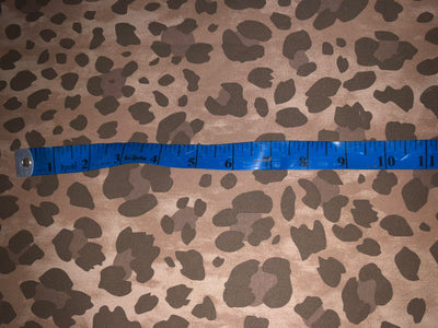 100% Cotton Denim  Fabric 58" wide leopard print brown [18229]