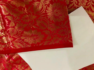 Silk Brocade fabric 44" wide  JACQUARD available in 2 colors RED AND SHOCKING PINK  BRO972