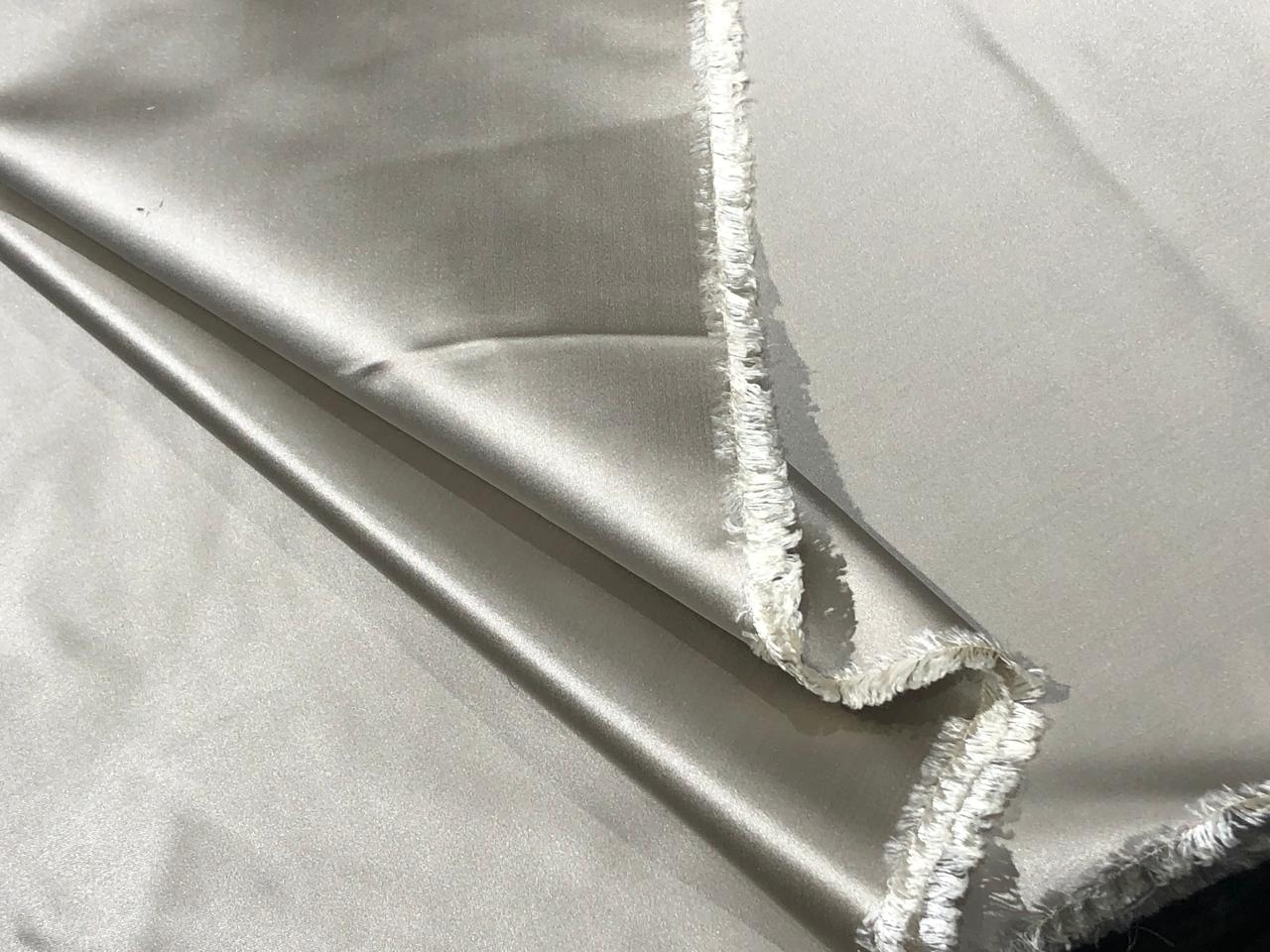 Silk Duchess satin  fabric 40 momme 54" wide beige stone [17608]