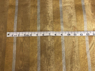 Cotton Tissue  sheer dyeable stripes in gold and silver 44" wide [18357]