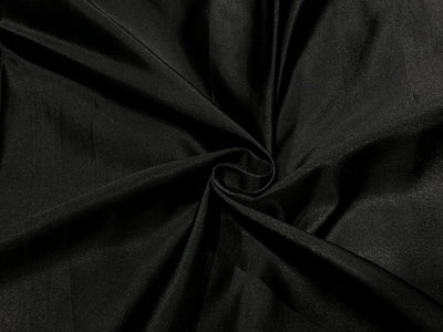 Silk Duchess satin  fabric 40 momme 54" wide reversable jet black and silver [17606]