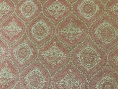 Brocade Fabric 44" wide BRO848/BRO907 available in two designs and color blueish grey and dusty rose red
