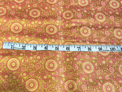 Silk Brocade fabric 44" wide INTRICATE JACQUARD available in 3 colors bright navy ,neon green and candy /golden khaki and candy AND  GOLDEN YELLOW,SALMON PINK AND NEON GREEN BRO960[1/2/3]