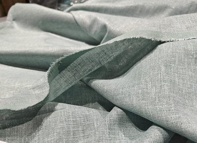 Linen  Lurex  Fabric 58" available in 3 colors  sea green ,nude , charcoal and pink