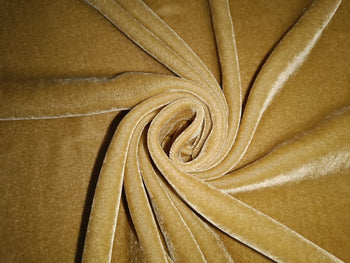 Imported Plush Golden Beige Silk Velvet Fabric 54" wide [12992]