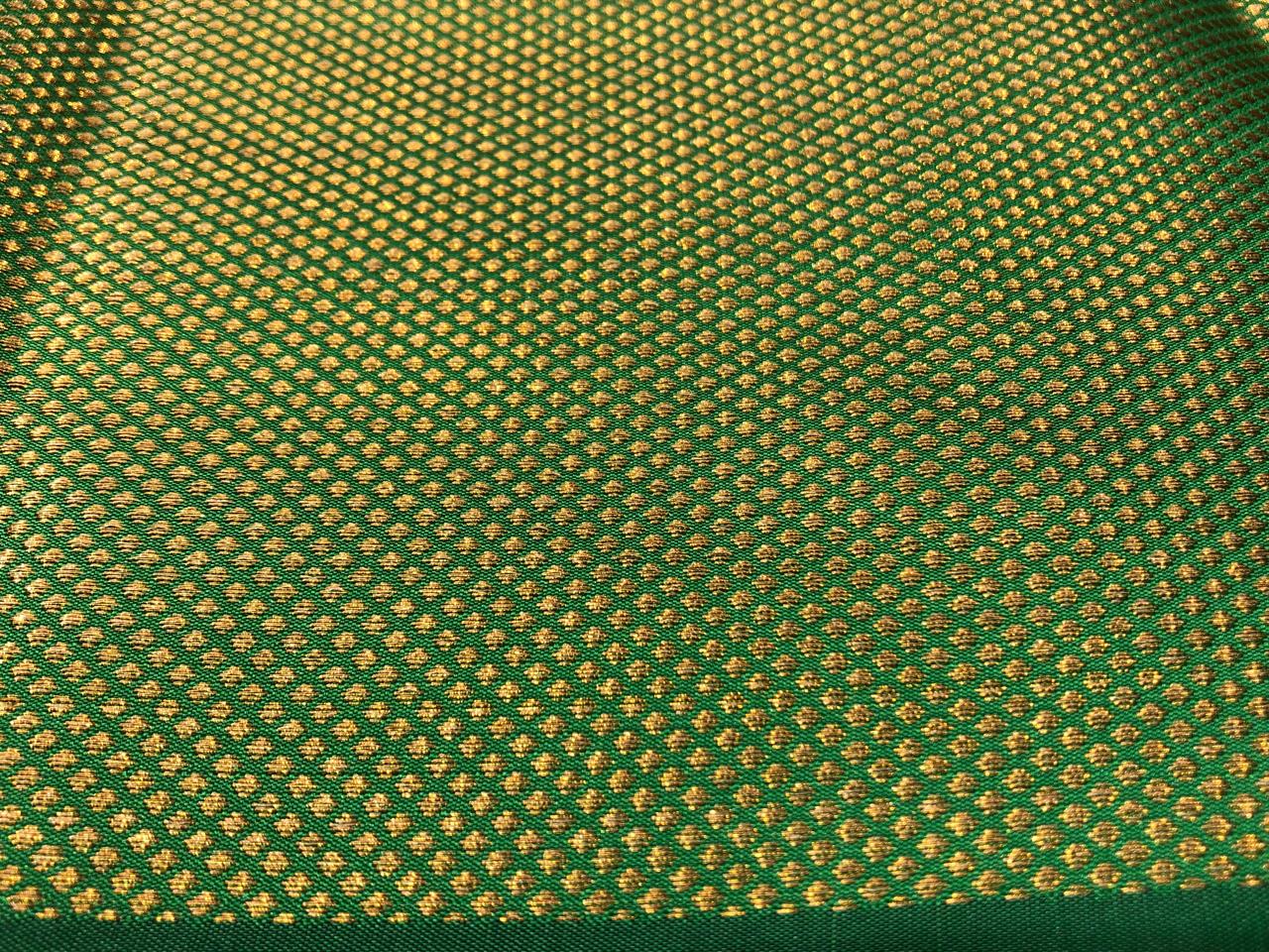 Silk Brocade fabric 44"small metallic gold motifs jacquard available in 3 colors purple, black and green BRO1043