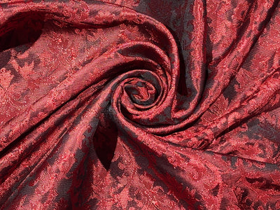 Brocade fabric Wine  Red Colour 44" wide BRO72[1wine]