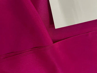 Pure silk crepe fabric 20 mm weight /44 inches wide/111 cms, Hot Pink [8181]