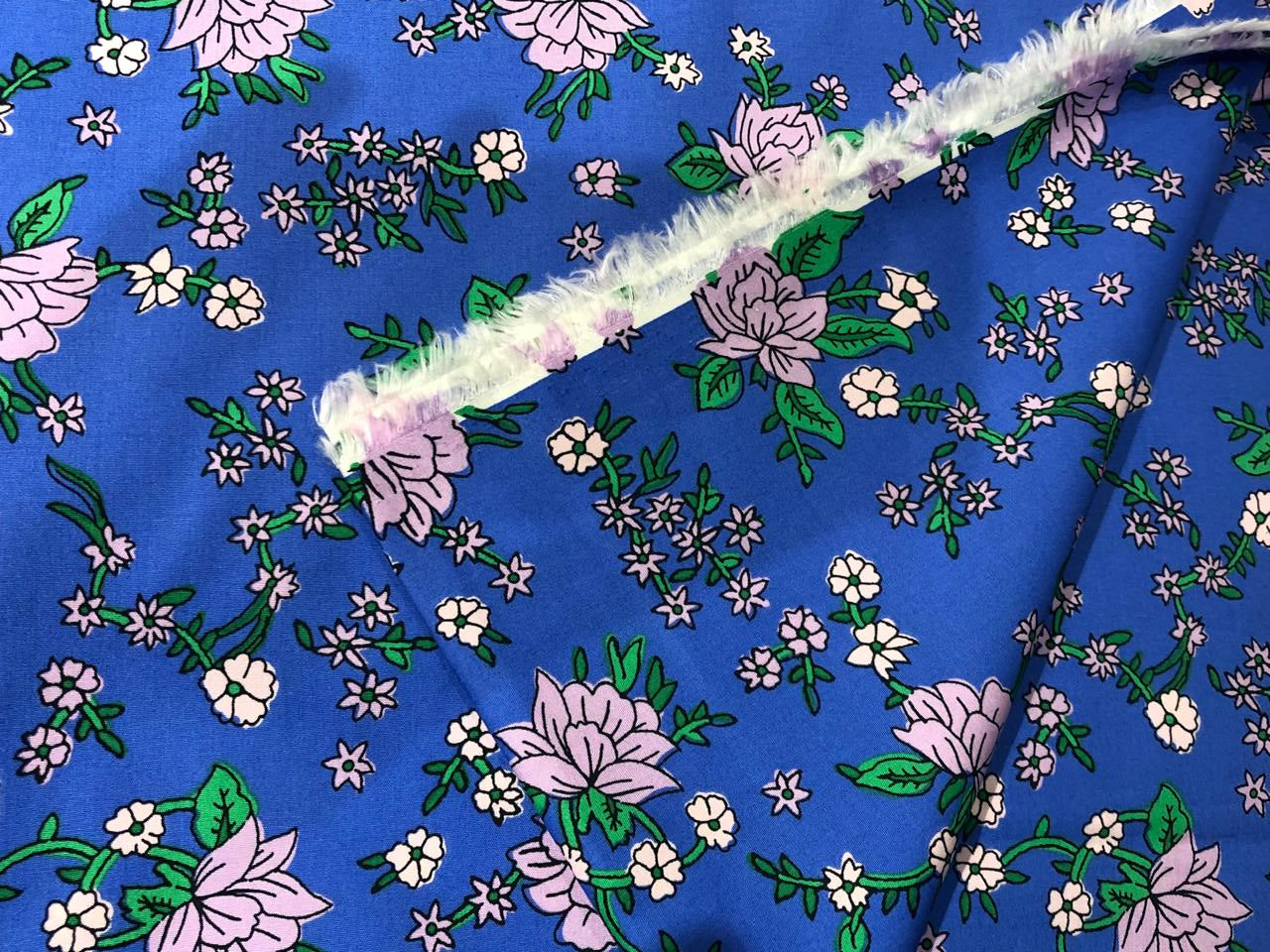 100% Cotton Poplin PRINT   58" wide RETRO BEACH available in 3 different prints pink ,orange, blue ,yellow ,green waves / black jungle with pink and blue parrots and flowers AND blue with lavender pink flowers