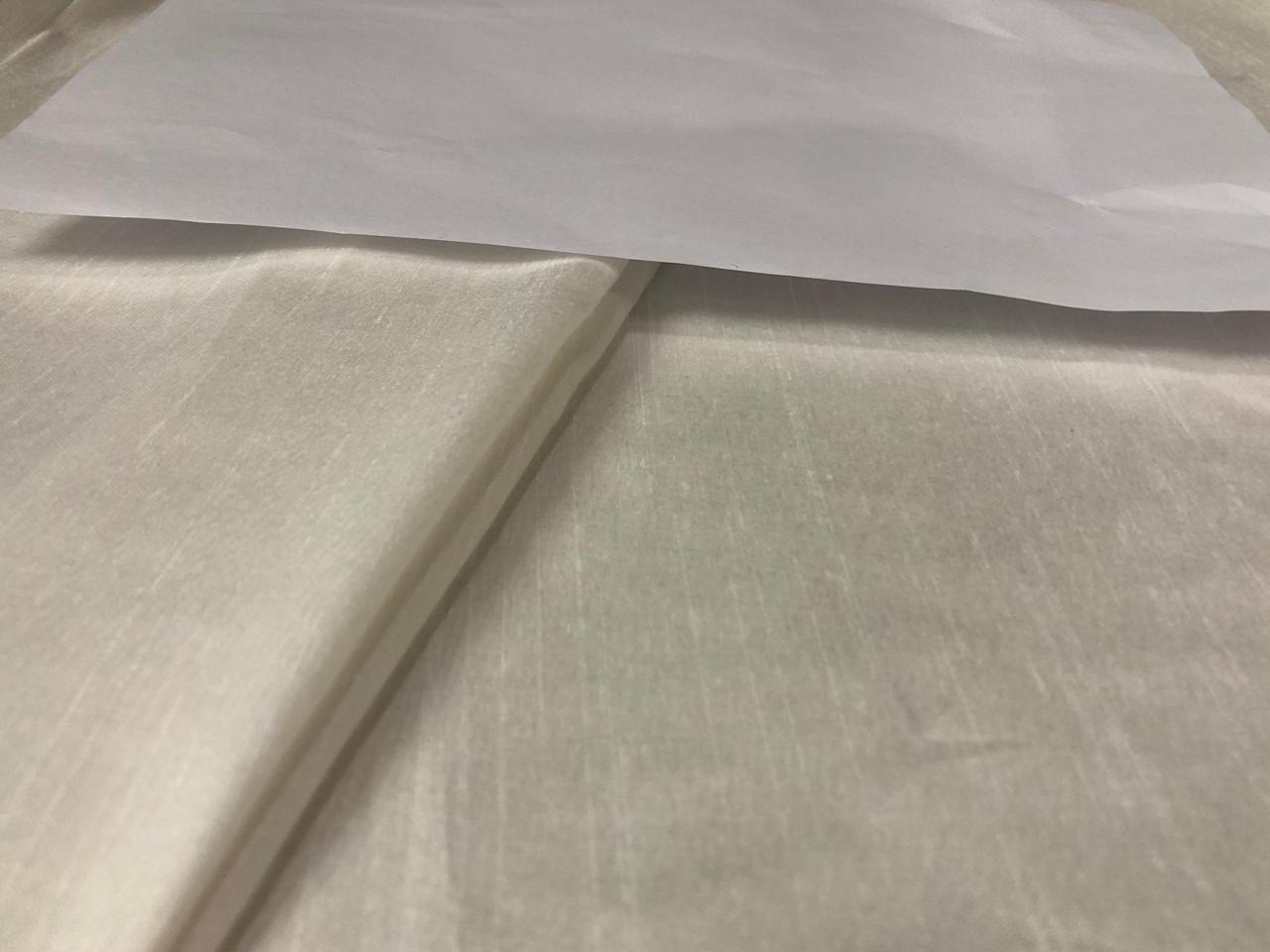 TUSSAR SILK x  VISCOSE slub  FABRIC 44" WIDE available in 3 colors white/black/burgundy