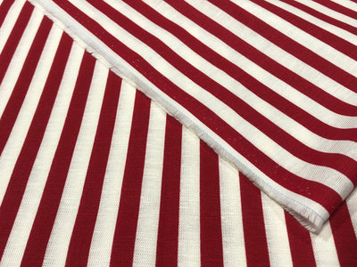 Linen  Fabric 48"wide  red and white  stripe [17288]