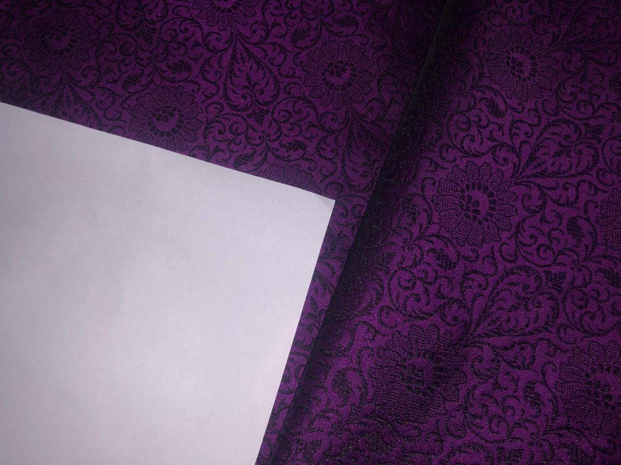 BROCADE MAROON X BLACK COLOUR 44" wide available in 4 colors red,purple,green and blue BRO327[1/2/3/4]