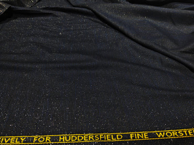 Suiting Billionaire  fabric 82 % sustainable bamboo x 18 % metallic lurex navy blue [17726]