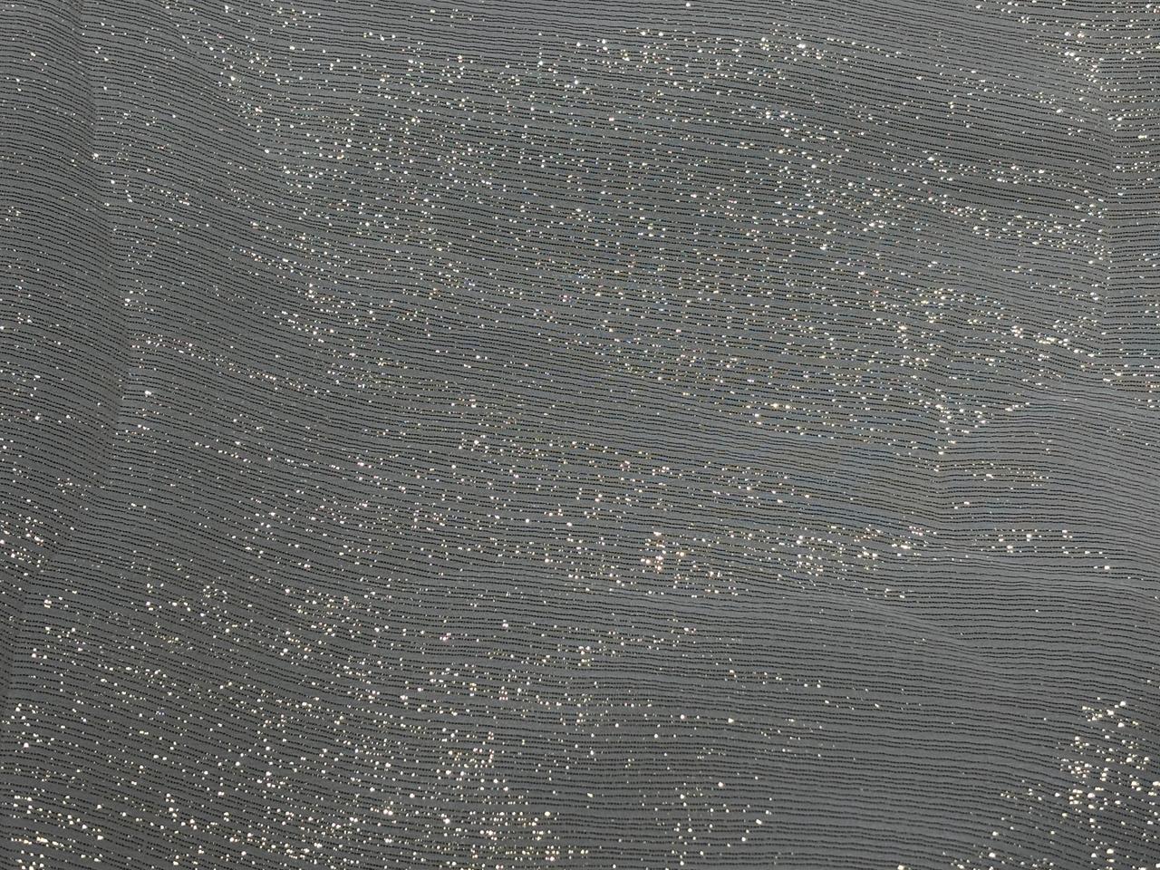 Chiffon fabric lurex gold stripes  44" width  [18271]