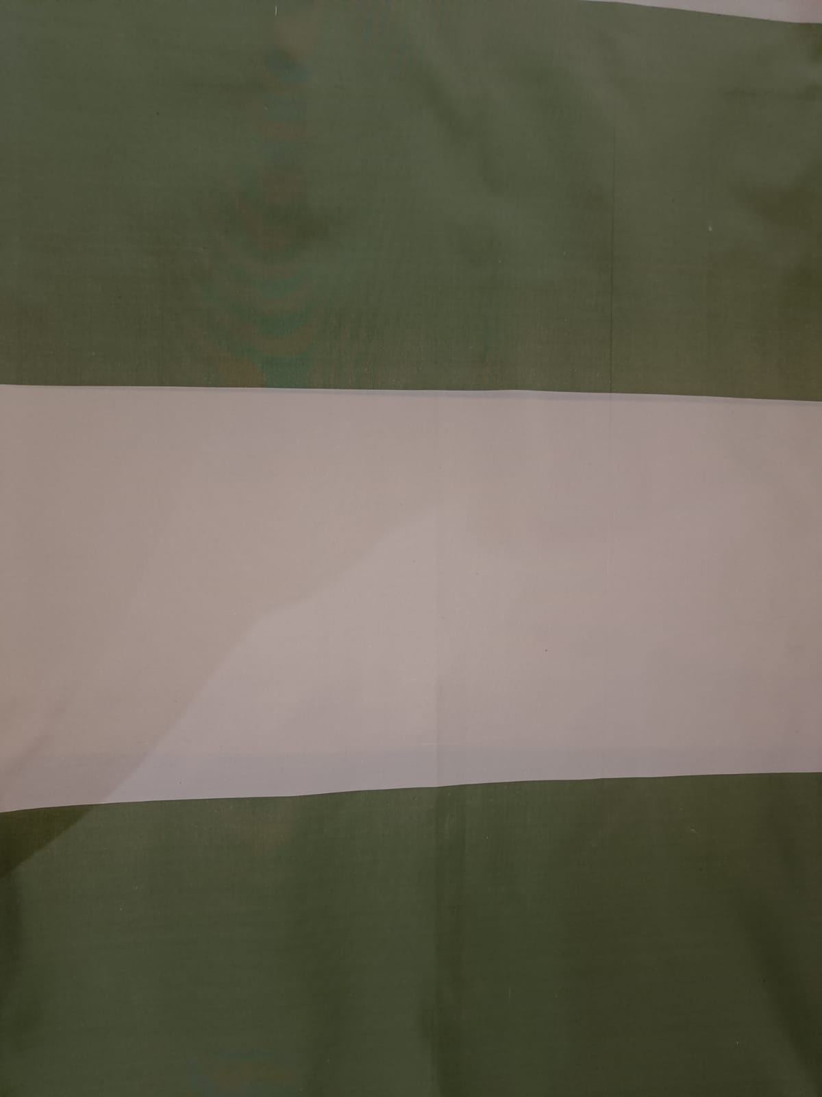 100% Silk taffeta superb 8 inch wide stripes GREEN AND IVORY 54" wide TAFS39