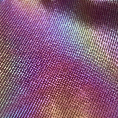 Pleated Rainbow Foil Fabric With Lycra 58'' Wide available in two colors barbie pink and candy pink [17249/50]