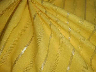 100% pure cotton fine voile peach with silver lurex stripe 44" wide available in two colors peach and yellow [13005/06]