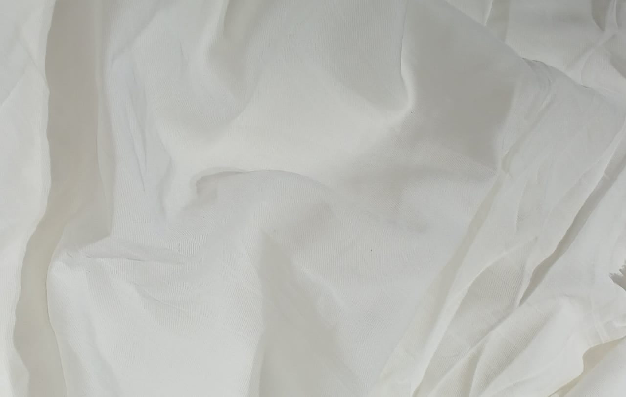 100% NATURAL FIBRE SOYABEAN PROTEIN or “vegetable cashmere” fabric natural ivory color 58" wide dyeable [16674]