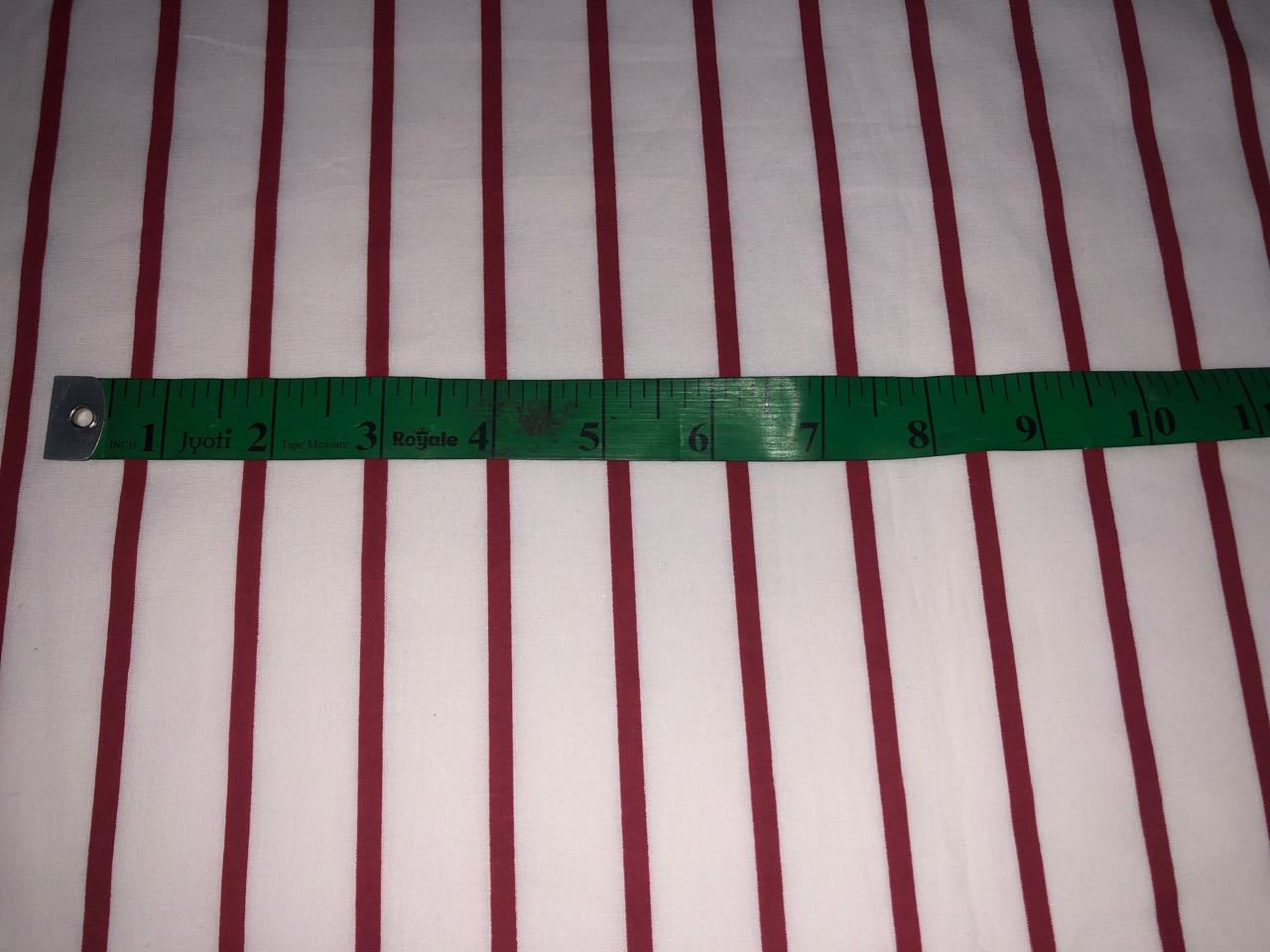 100% Cotton Poplin 48" wide red and white stripes [17291]