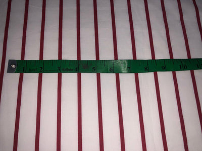 100% Cotton Poplin 48" wide red and white stripes [17291]