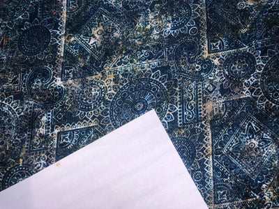 Silk Brocade fabric  with a teal  color abstract  Jacquard with subtle sequence 54" wide BRO942[4] option of buying a matching solid too .