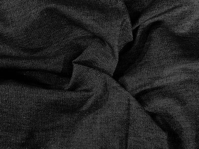 100% Cotton Denim Fabric 58" wide black  with silver  shimmer  [17748]