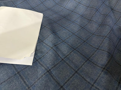 Tweed Premium Suiting plaids Fabric 58" wide available in 2 colors charcoal grey and denim blue [[17336/37]