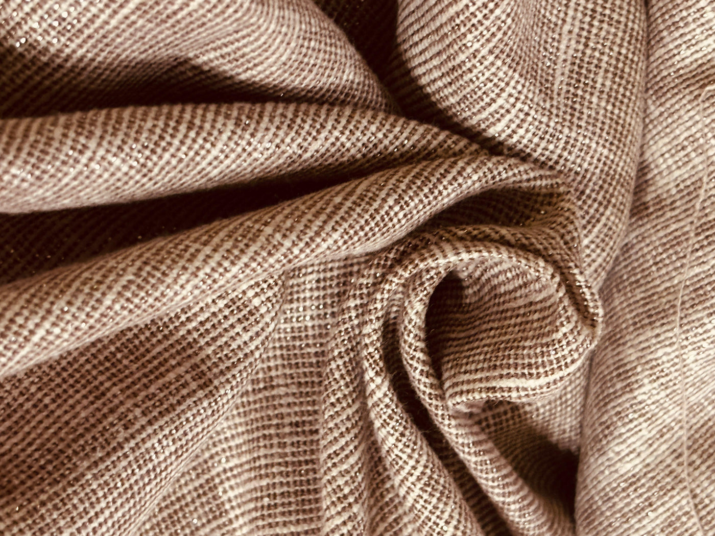 Linen  Lurex  Fabric 58" available in 3 colors  sea green ,nude , charcoal and pink