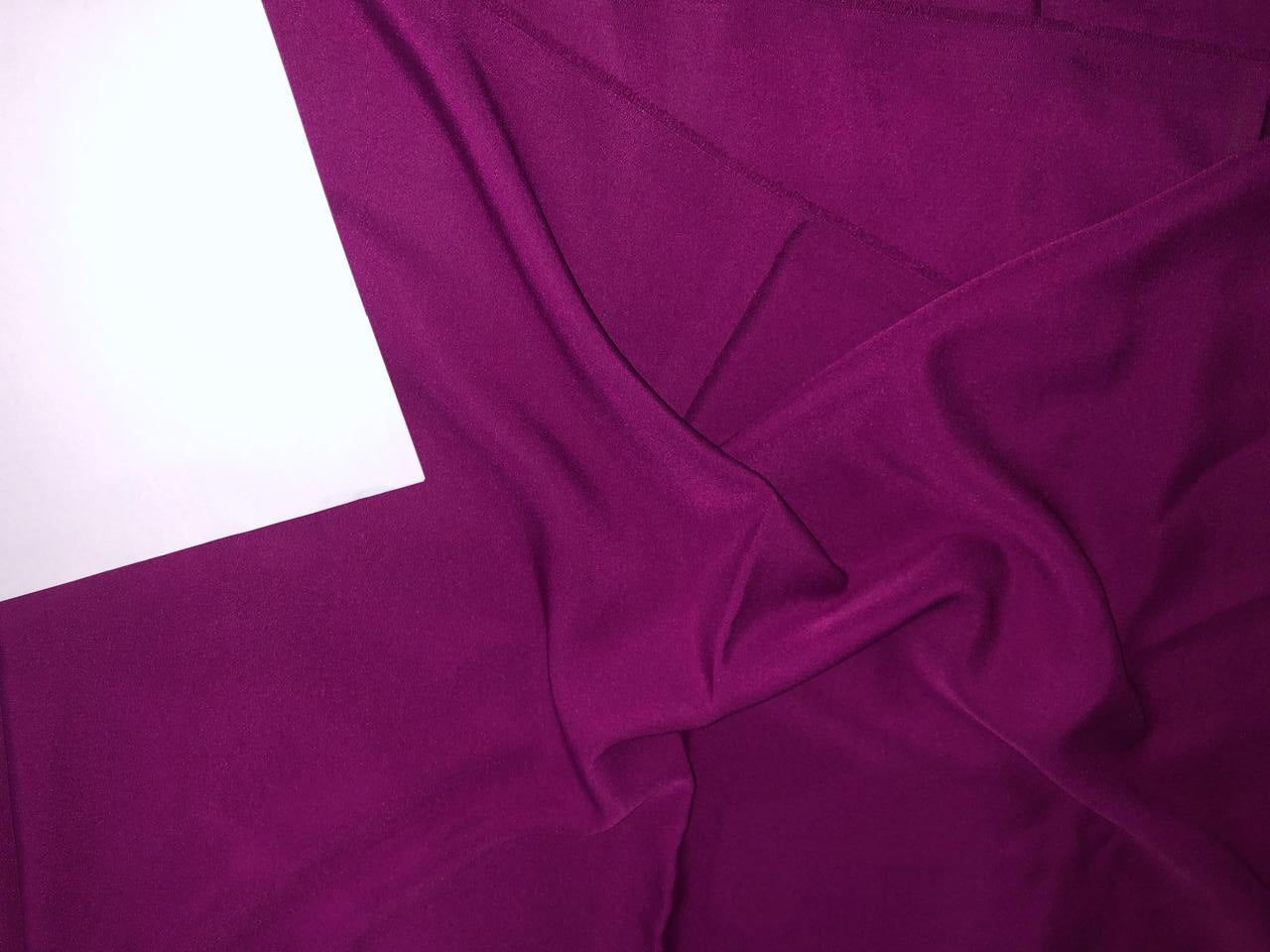 Viscose crepe fabric 44&quot; wide available in 6 colors camel beige ,orange, blue, pink and Aubergine  pink