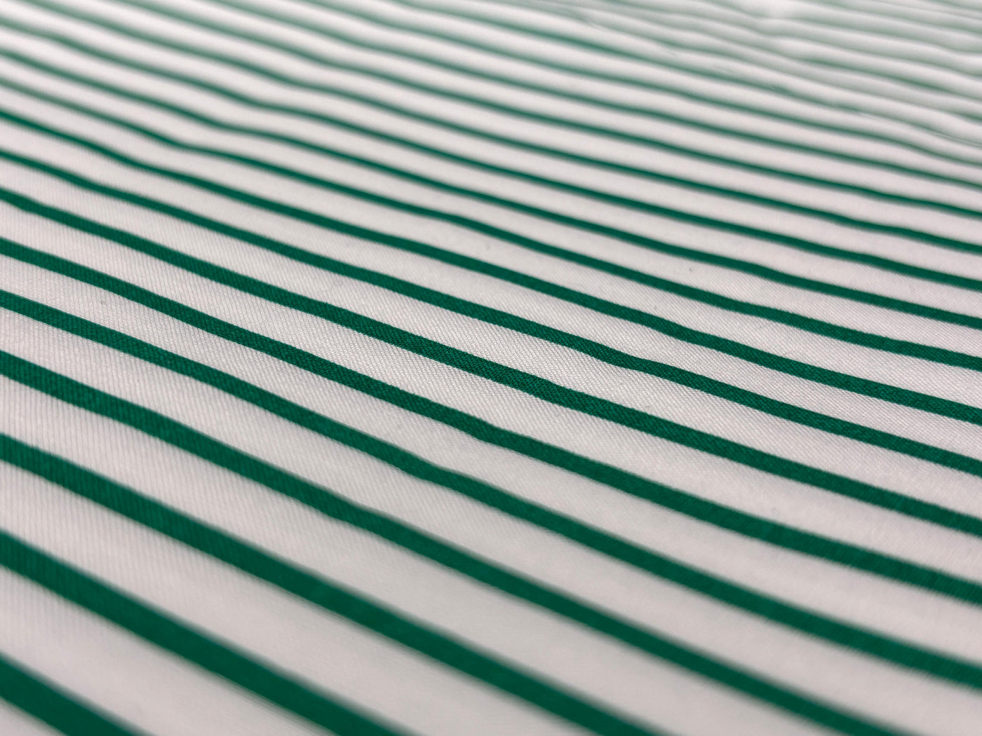 100% Cotton Poplin 58" wide green and white  stripes  [17795]