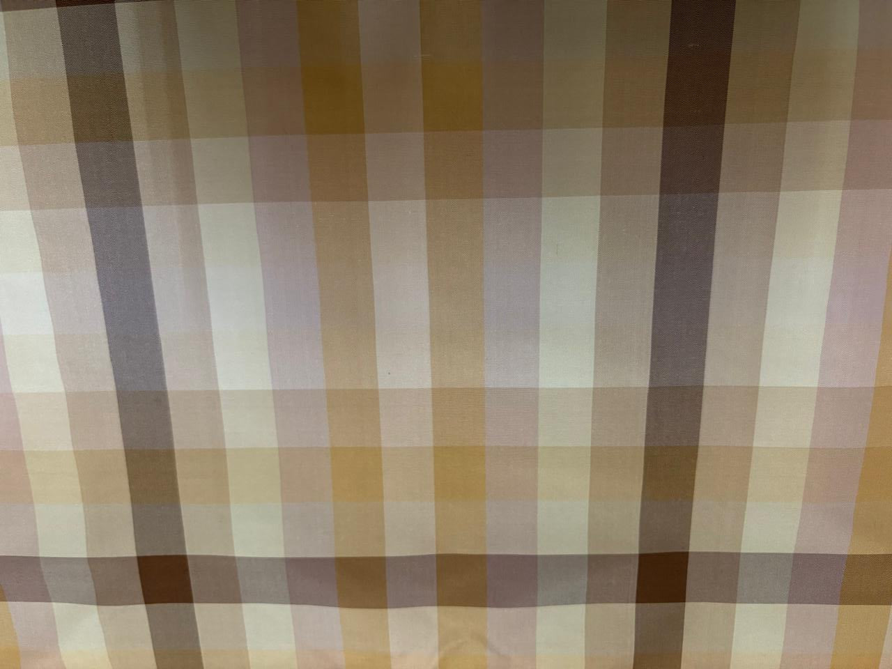 Silk Taffeta Fabric dusty browns ,lilac  ,mint plaids 54” Wide (TAFC71)