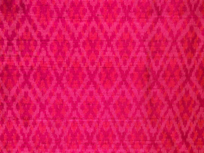 100% pure silk dupion ikat fabric pink color 44" wide available in 3 combinations