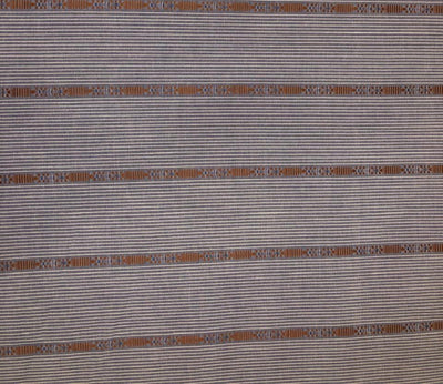 100% cotton stripes blue /white stripe with brown stripe pattern 56" wide [18344]