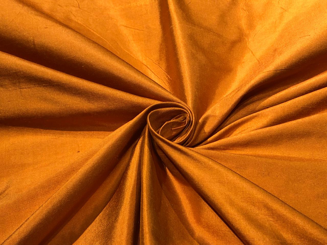Silk Dupioni fabric burnt orange  color 54" wide DUP420
