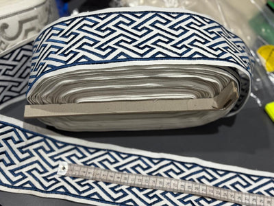 LACE /BORDER used in garments and furnishings available in fawn and navy