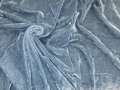 100% Micro Velvet Slate blue  Fabric 44" wide [18295]