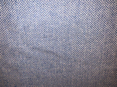 Tweed Suiting fabric is made from recycled wool/ viscose/polyester &amp; cotton acrylic 58" wide blue herringbone  [18316]
