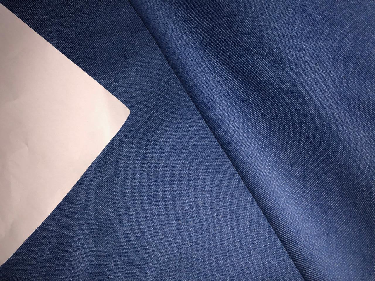 100% Cotton Denim Fabric 58" wide available in 2 COLORS bright shade of sky blue and brown