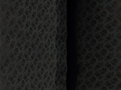 Brocade Fabric black  floral motif  all over Jacquard 44" BRO1027[2]