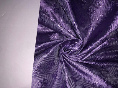 Silk Brocade fabric 44" wide Self  Jacquard  LAVENDER color VESTMENT  design  BRO914[5]